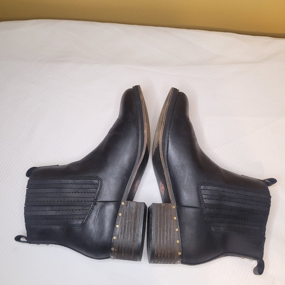 Harley Davidson Brittany Black Leather Chelsea Boots sz 10 D84666 - Picture 7 of 11